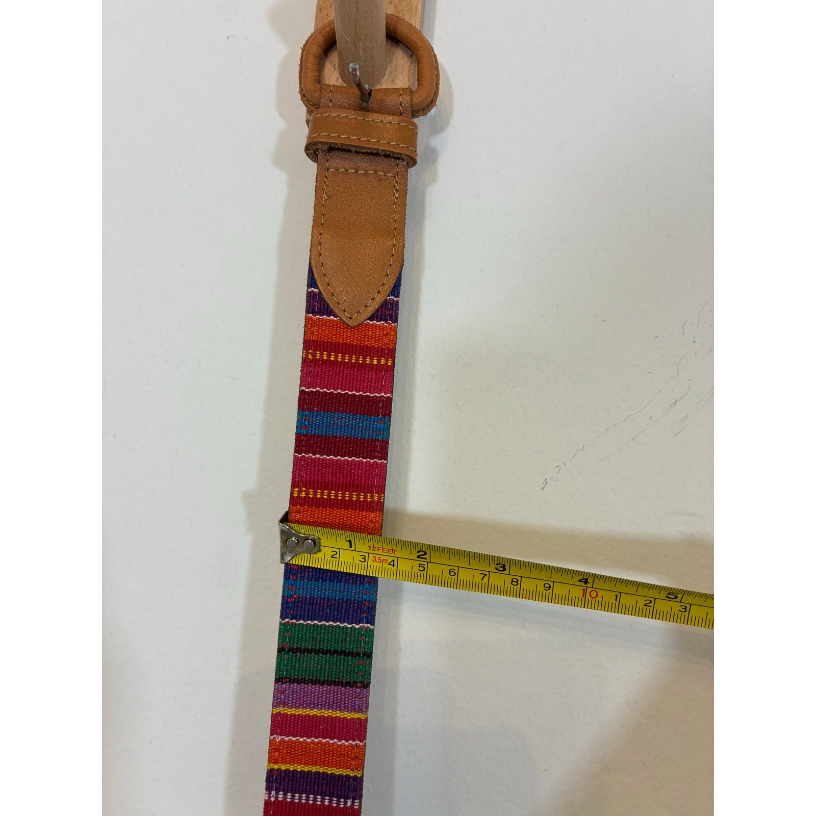 Colorful Woven Guatemalan S Concho Belt Boho Eclectic Rainbow Hippie Woodstock