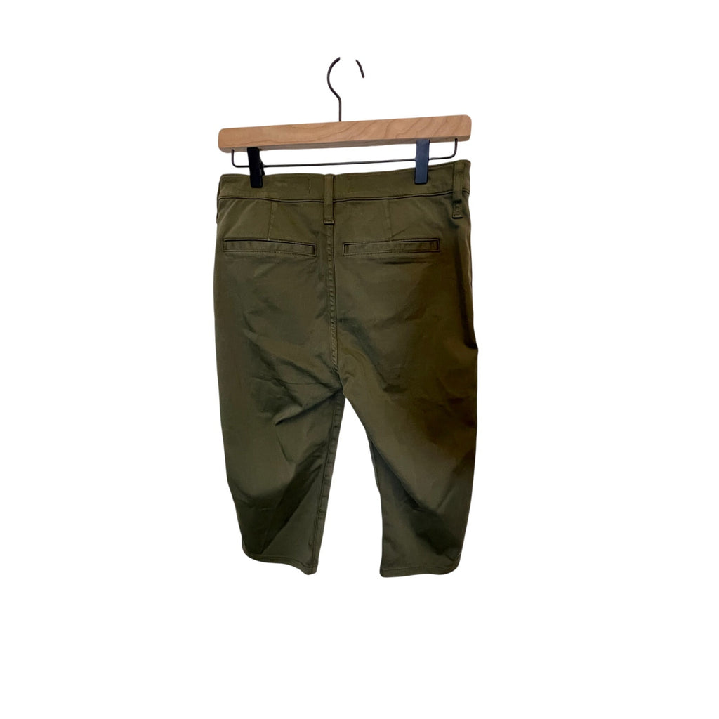 Madewell The '90s Capri Pant in Garment-Dyed Sateen Green Gorpcore Utility 27
