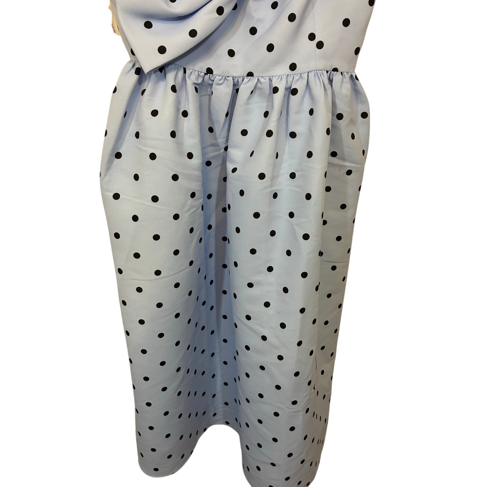 NWT Sachin & Babi Sloane Asymmetrical Bow Taffeta A-Line Midi Dress Large
