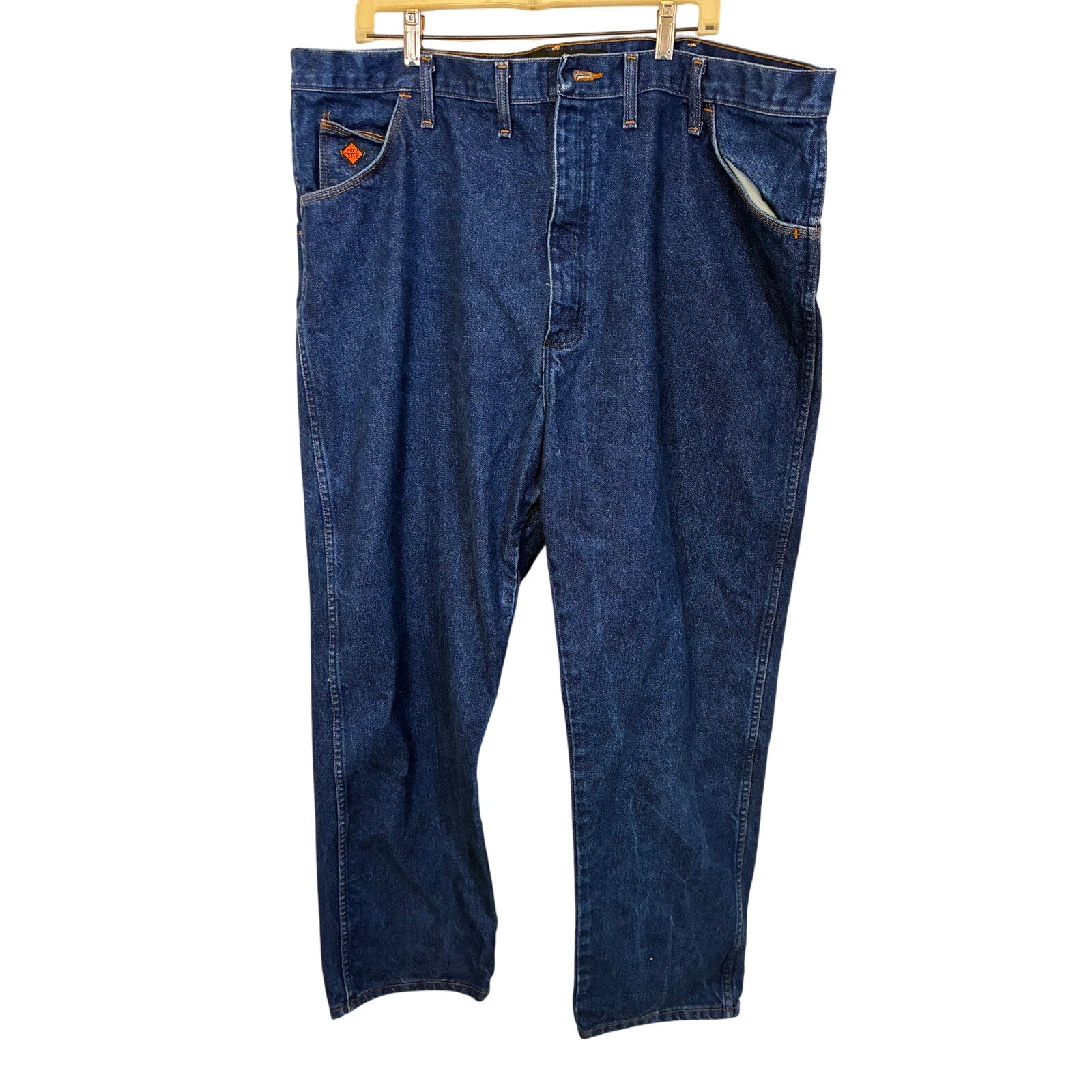 Wrangler Men's Flame Resistant Relaxed Fit Jean Trucker Workwear Denim Cowboy 44