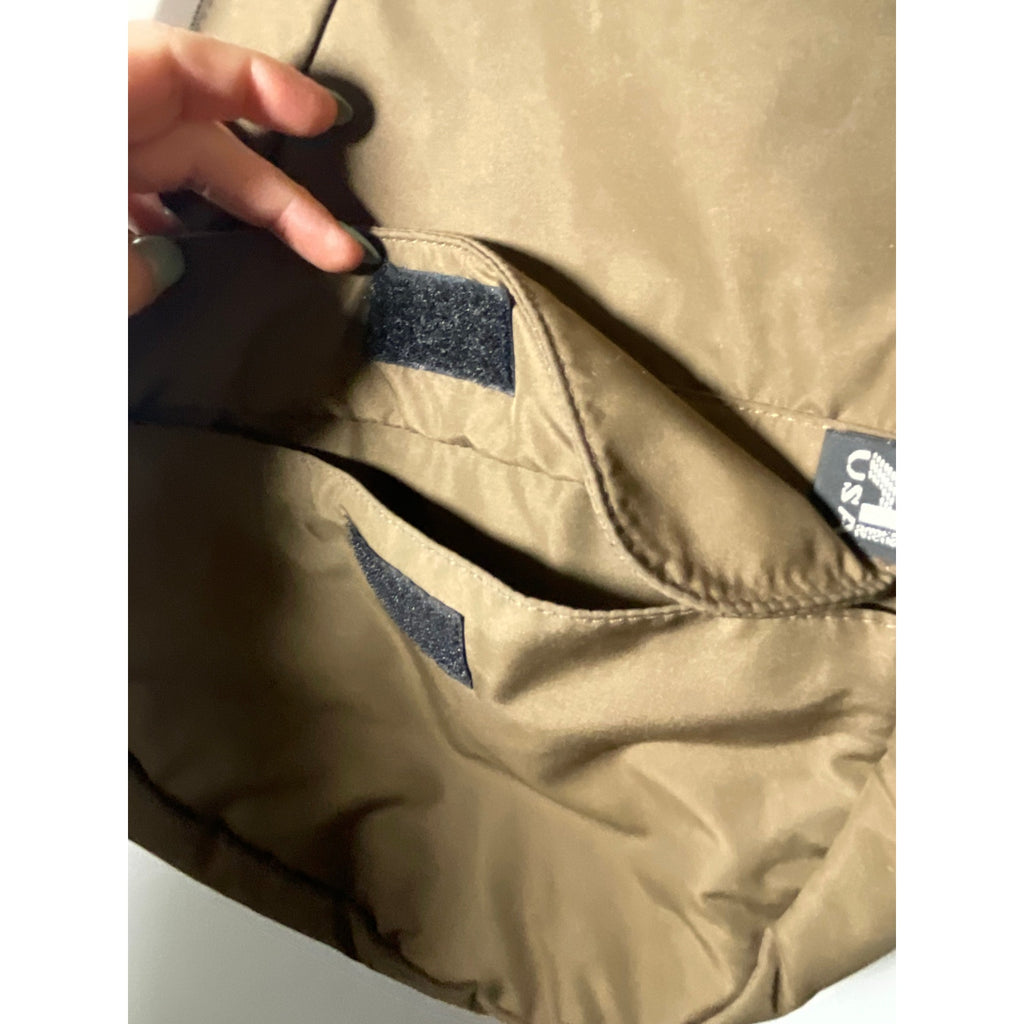 AMERIBAG CROSSBODY SLING BAG BROWN NYLON TRAVEL ERGONOMIC BAG SMALL LIGHTWEIGHT