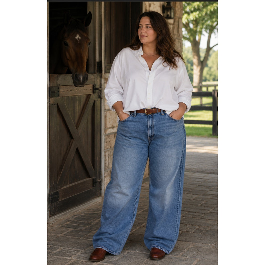 Vintage Women's Ralph Lauren Bootcut Denim SZ 12 Dad Jeans Grandpa Relaxed Fit