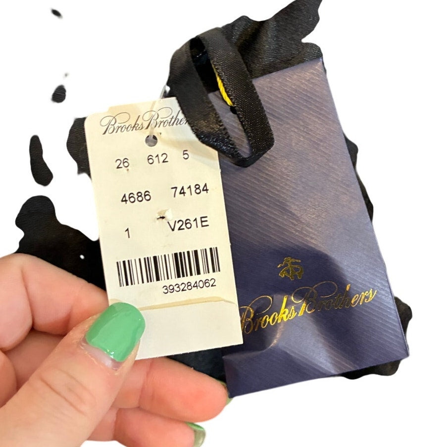Brooks Brothers Black Jacquard Dot Sheath Dress Sleeveless Keyhole NWT 8 Preppy
