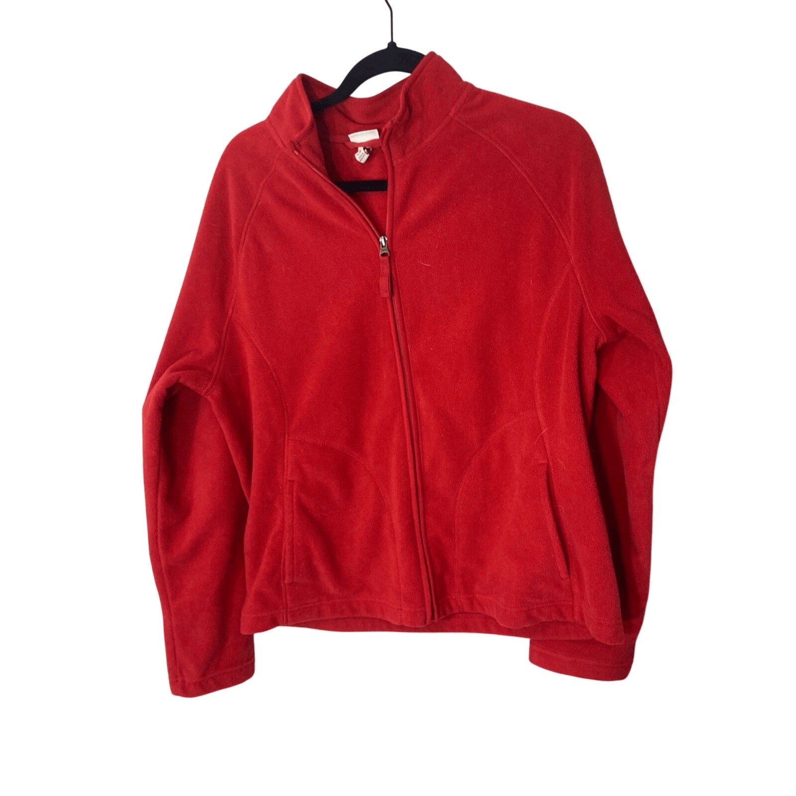 Merona Red Large Cabincore Hiking Gorp Women's Fleece Full Zip Jacket