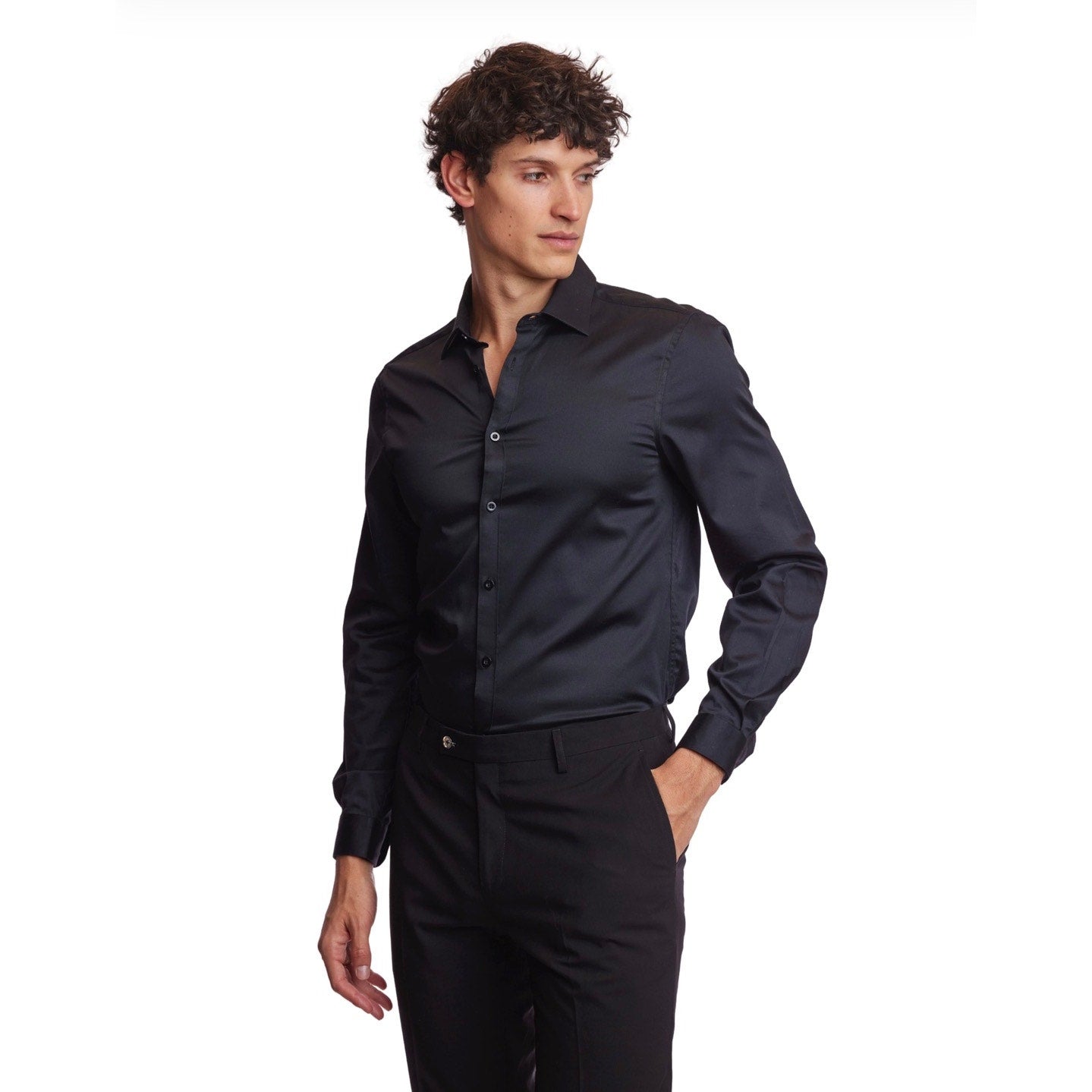 Paisley & Gray Samuel Spread Collar Shirt Men’s Black Button Down XXL NWT