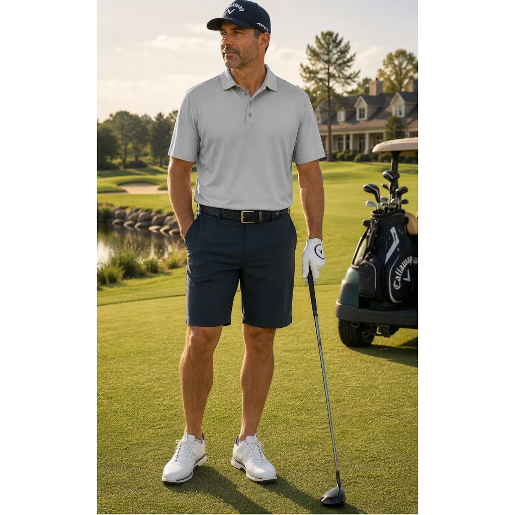 Callaway Opti-Dri Swing Tech Golf Polo Shirt Mens Gray Performance Stretch XL