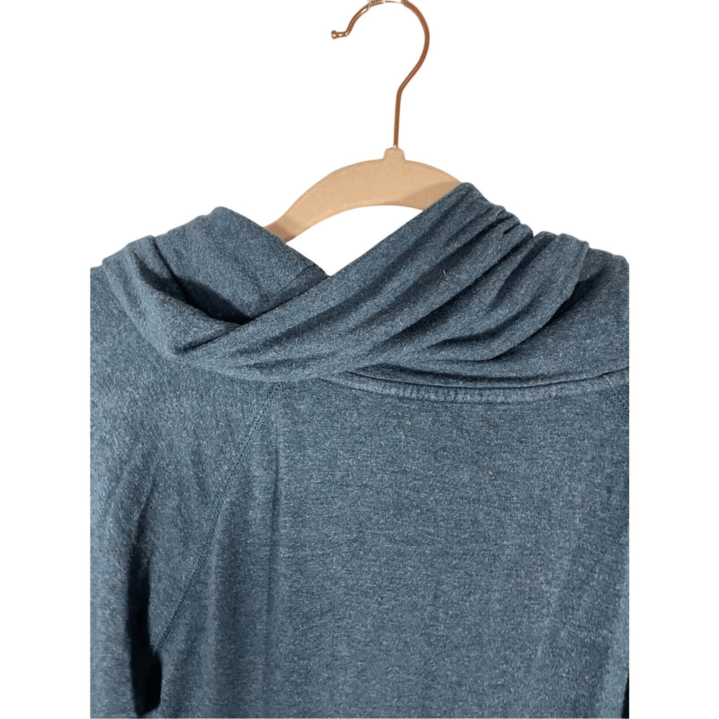 Lou & Grey Cowl Neck Tahiti Blue Medium Sweater Super Soft Cozy Comfy Loungwear