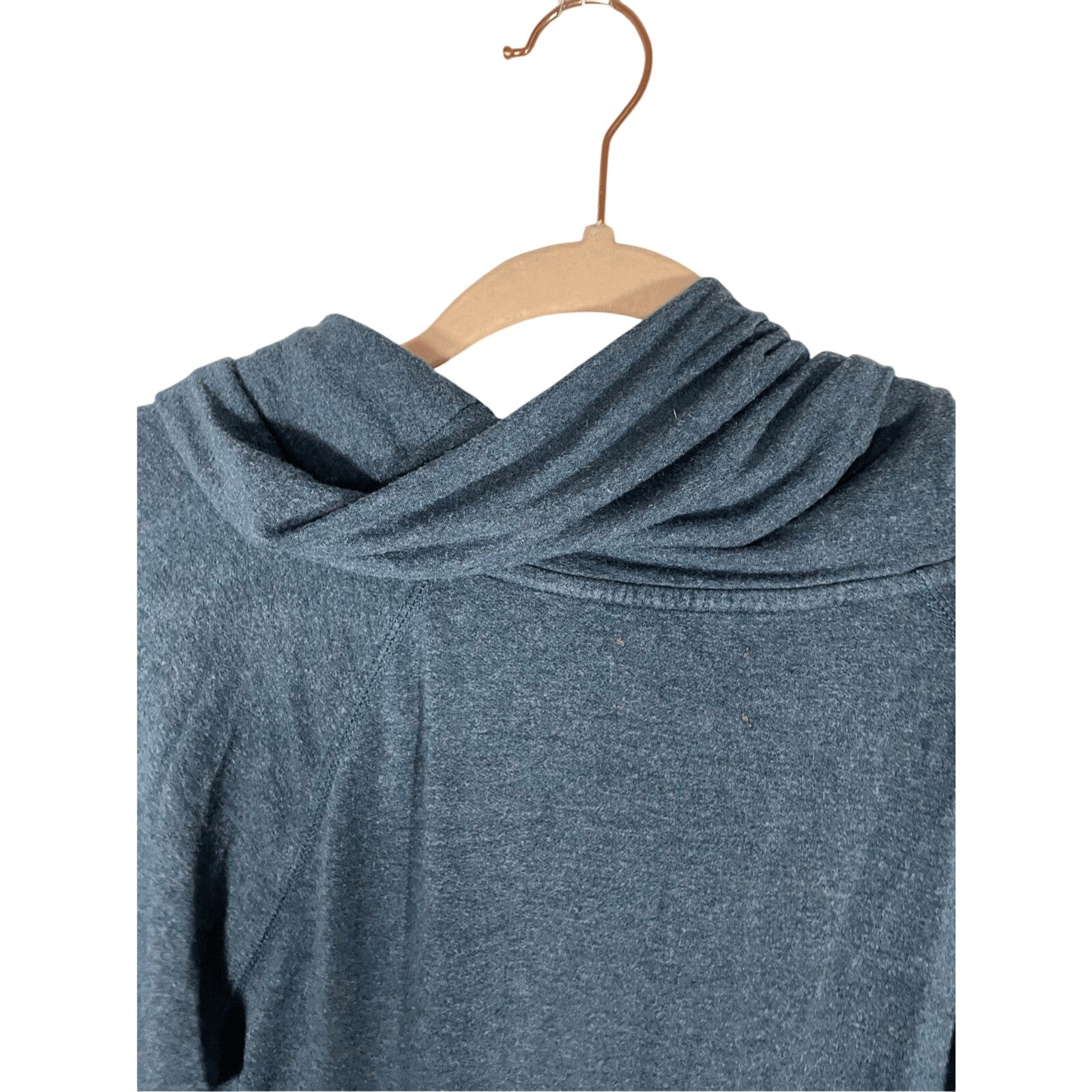 Lou & Grey Cowl Neck Tahiti Blue Medium Sweater Super Soft Cozy Comfy Loungwear