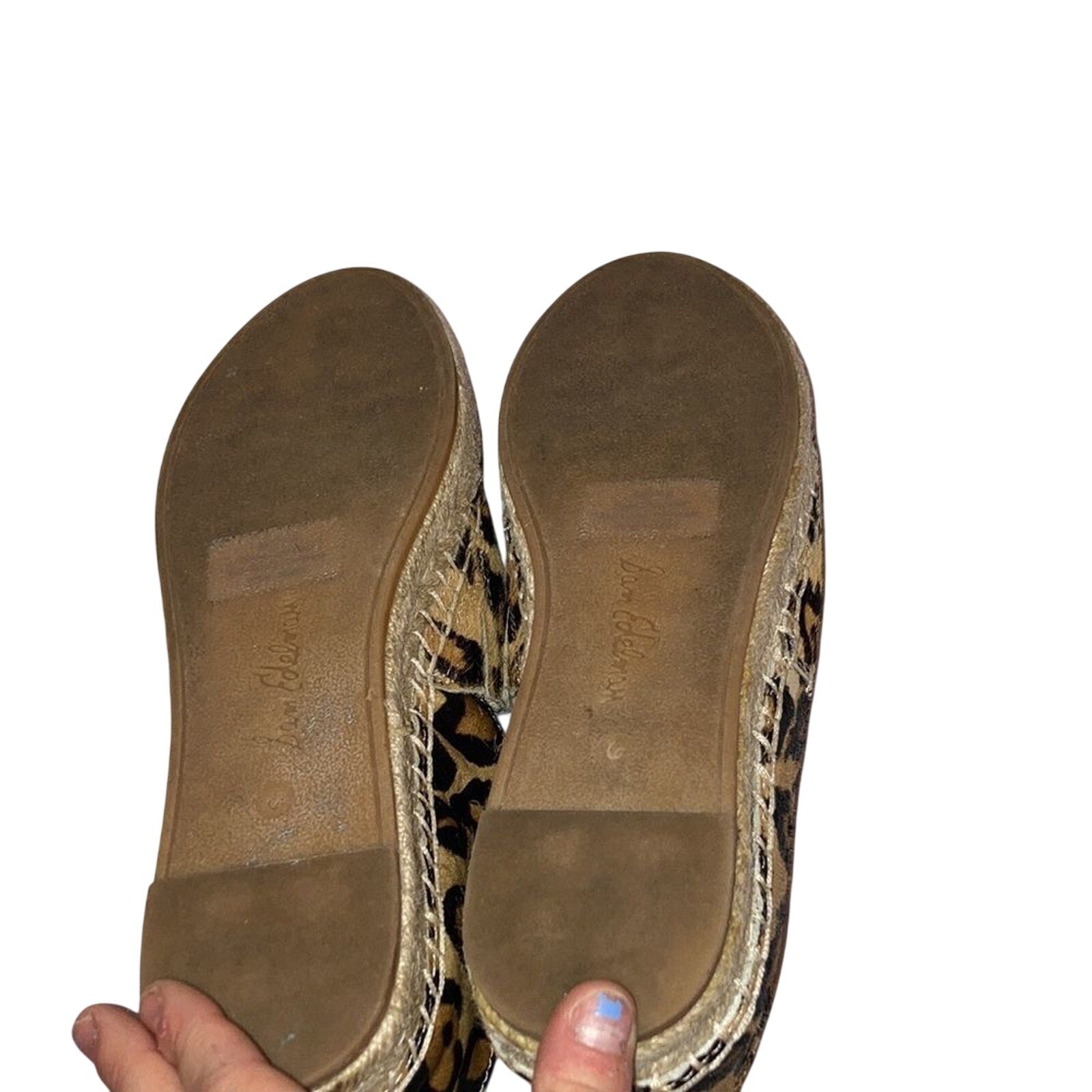 Sam Edelman Khloe Espadrille Cheetah\Animal Print Casual sz 6 Calf Hair Loafers