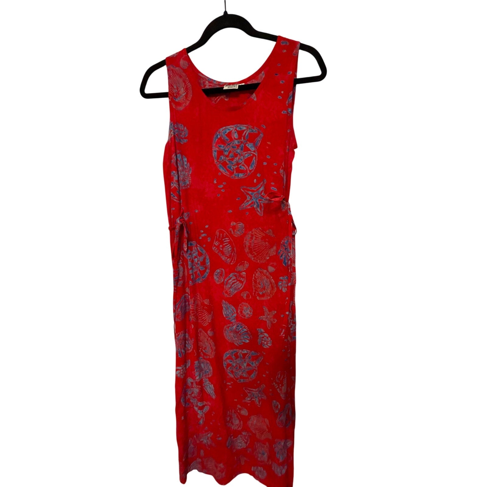 Go Fun Indie Cottagecore Breezy Vacation Red Printed Beach S Maxi Coastal Dress