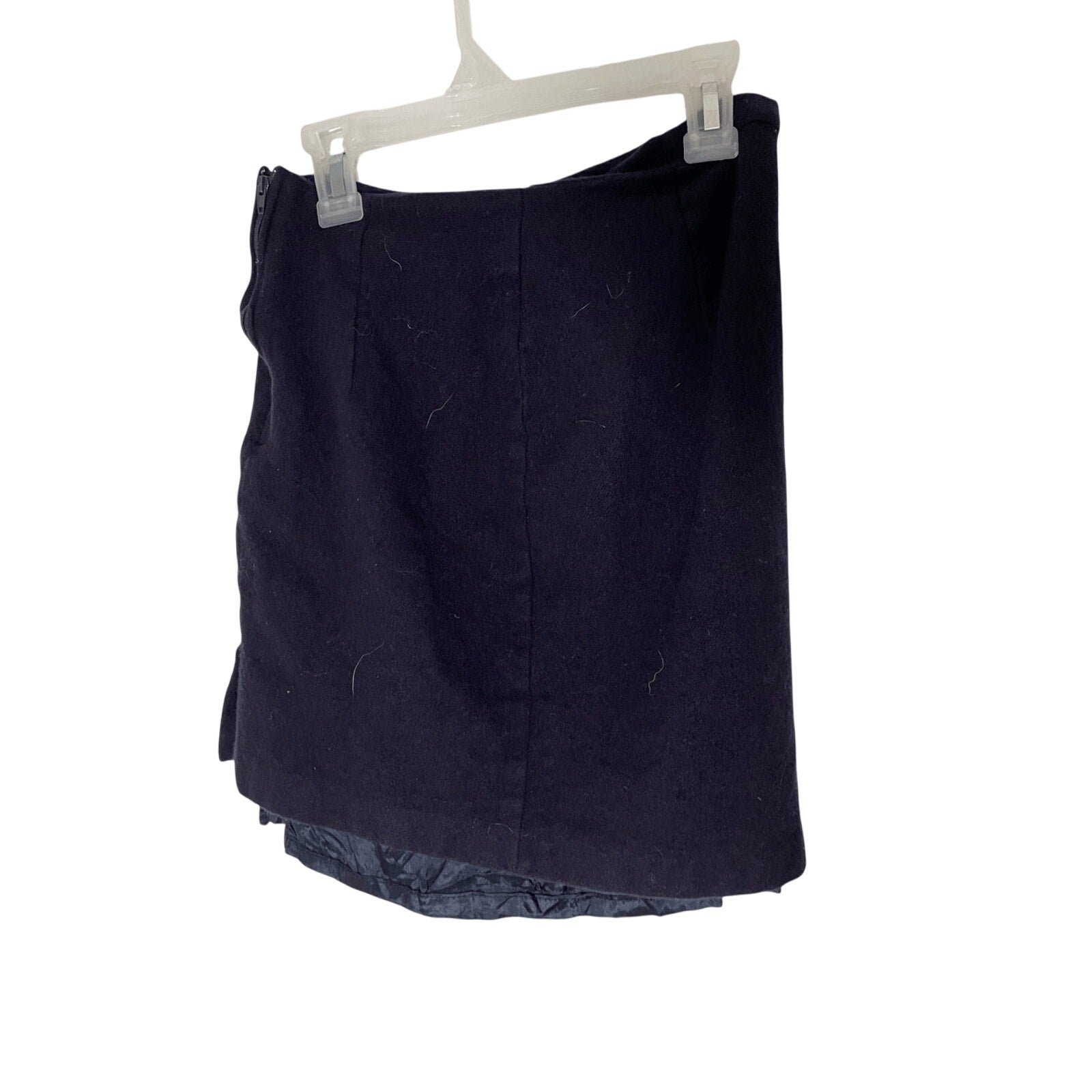 Ilysehart Ltd Sz 4 Navy Wool Pencil Skirt Academy Preppy Minimalist Schoolgirl