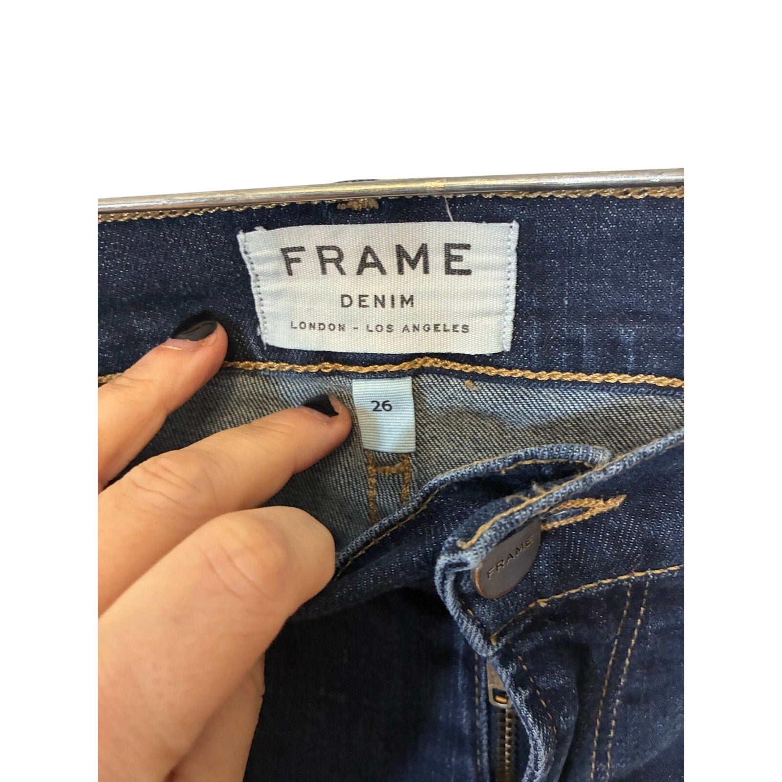 FRAME Le Skinny de Jeanne Size 26 Mid Rise Skinny Jeans Stretch Denim Women