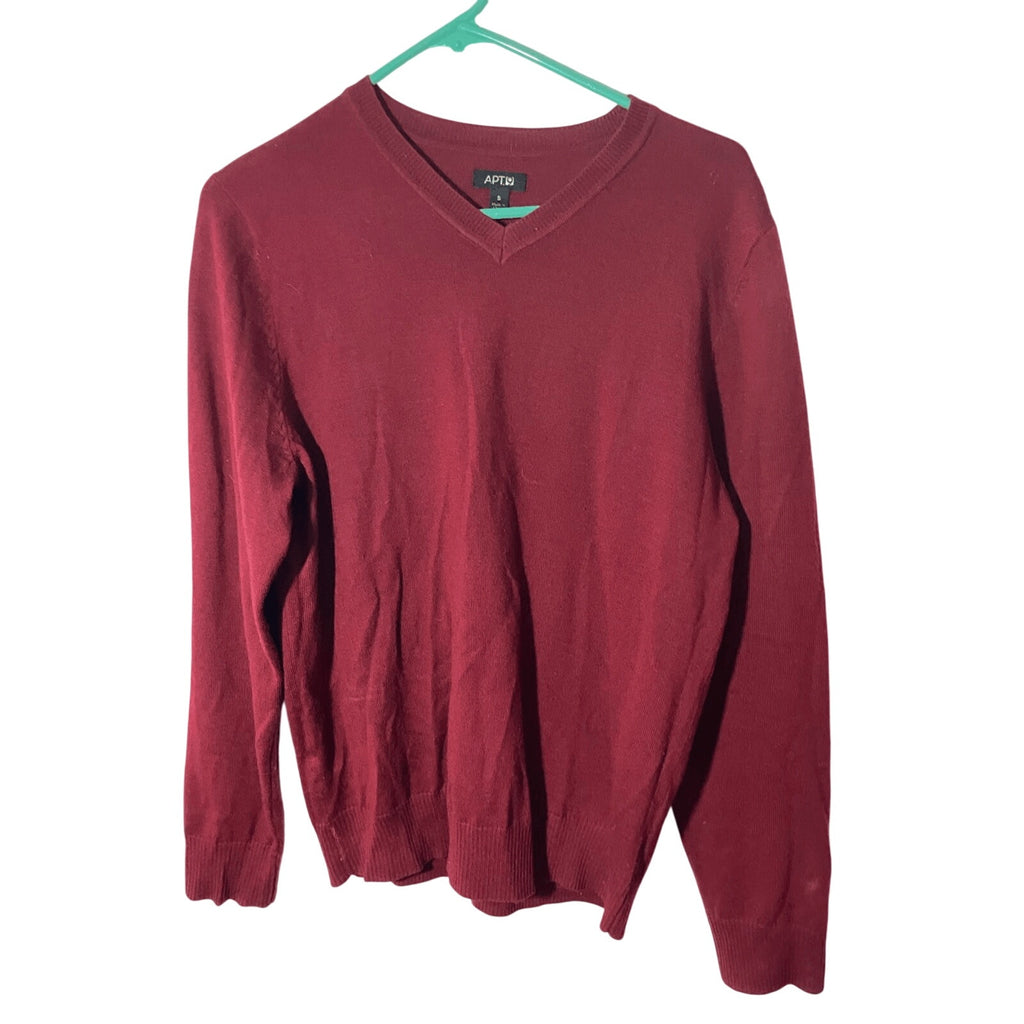 Apt 9 Men's Small Merino Wool Preppy Academia Business V-Neck Pullover Sweater