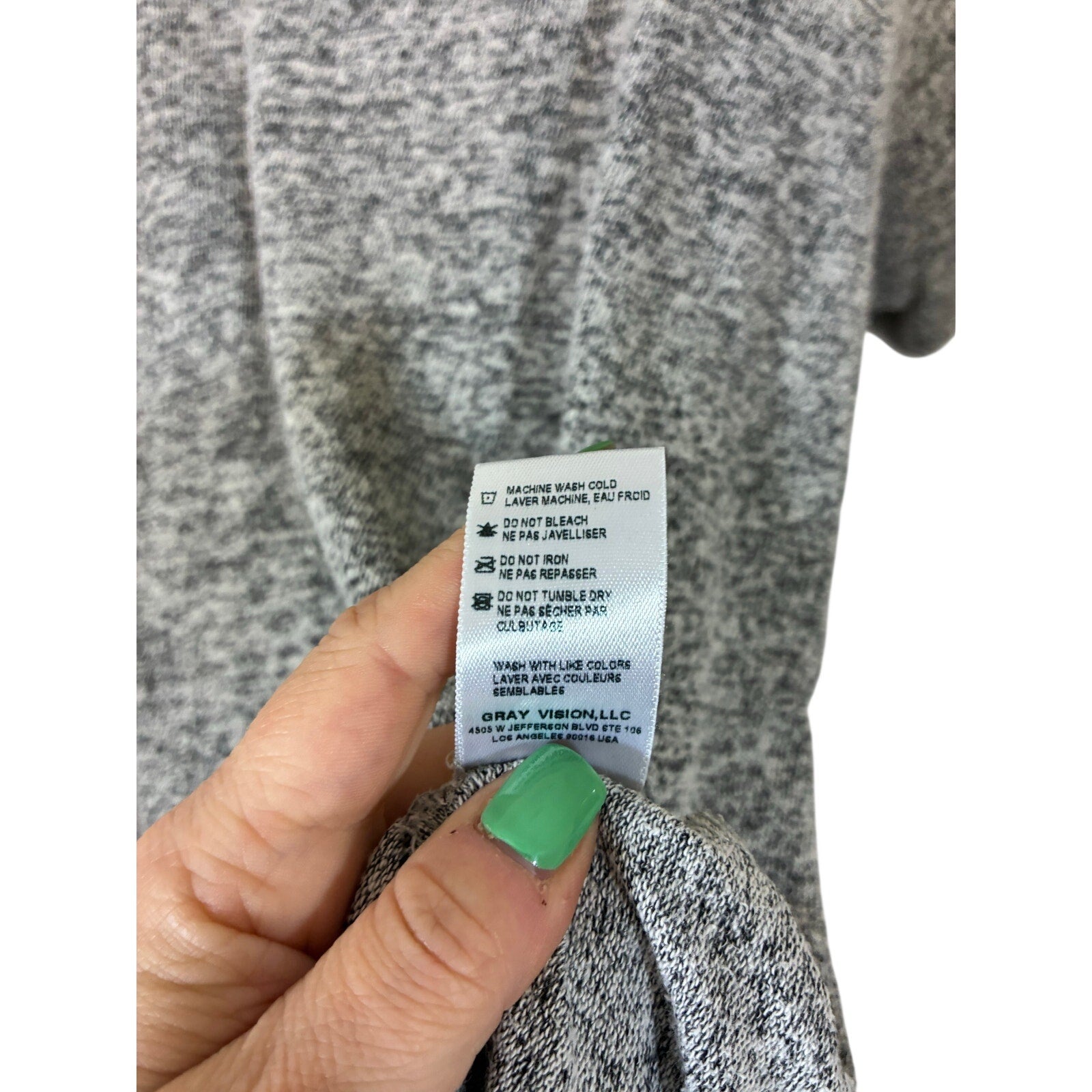 John Elliott Co-Mix Mercer Tee Gray Mens XXL Size 5 Luxury Minimalist T-Shirt