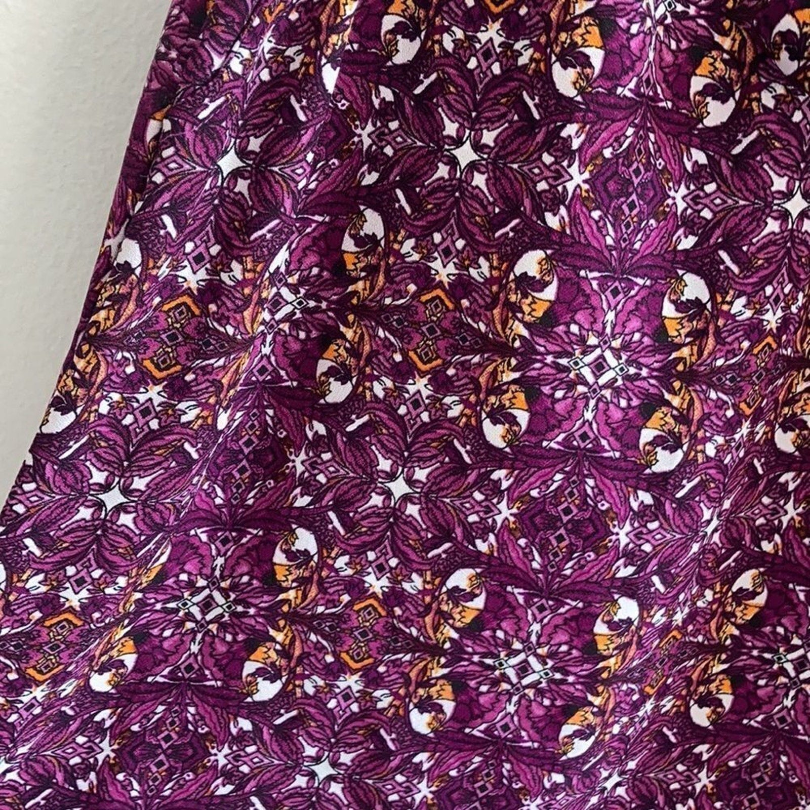 Ashley Stewart Paisley Boho Culotte Novelty Print Art to Wear Flowy Shorts
