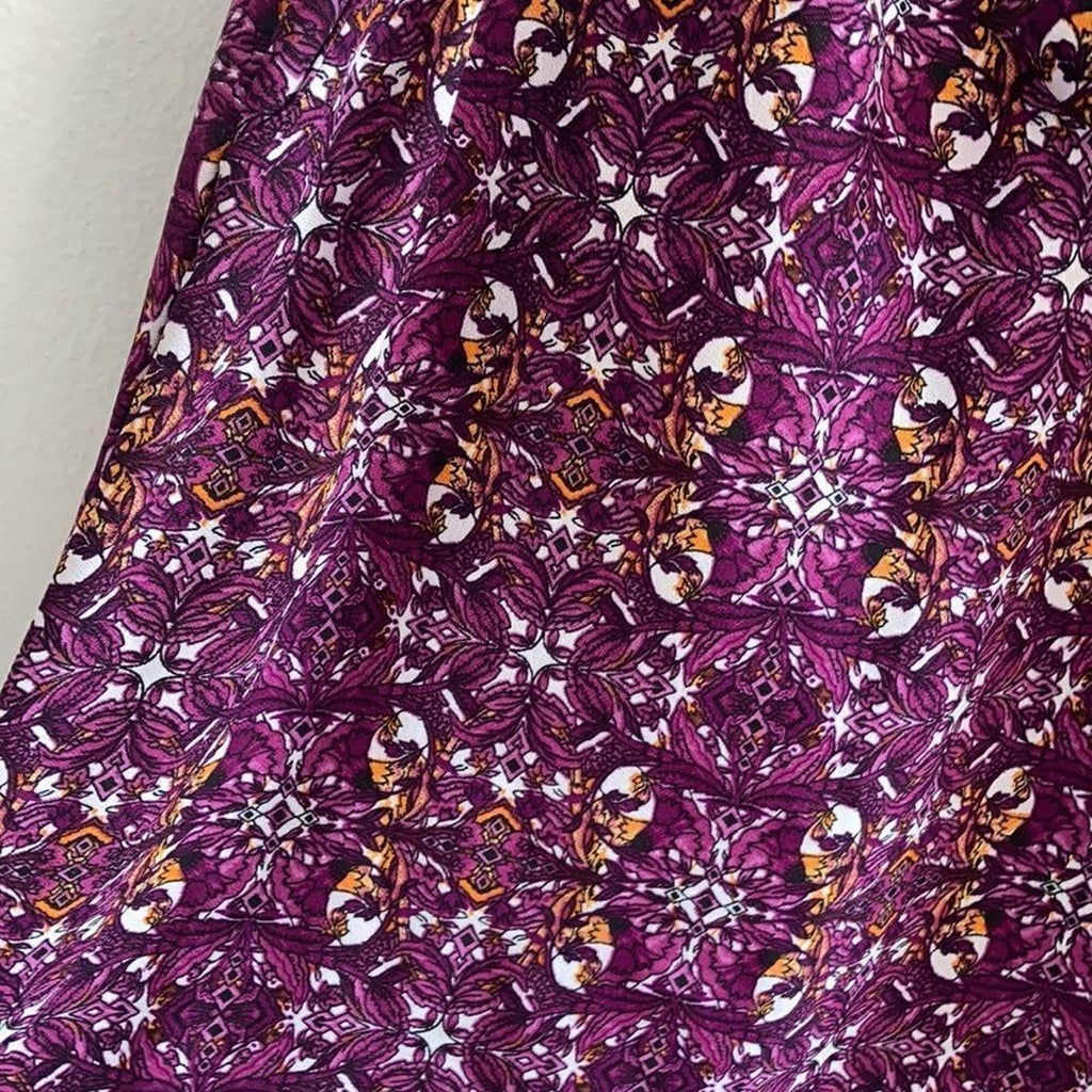 Ashley Stewart Paisley Boho Culotte Novelty Print Art to Wear Flowy Shorts