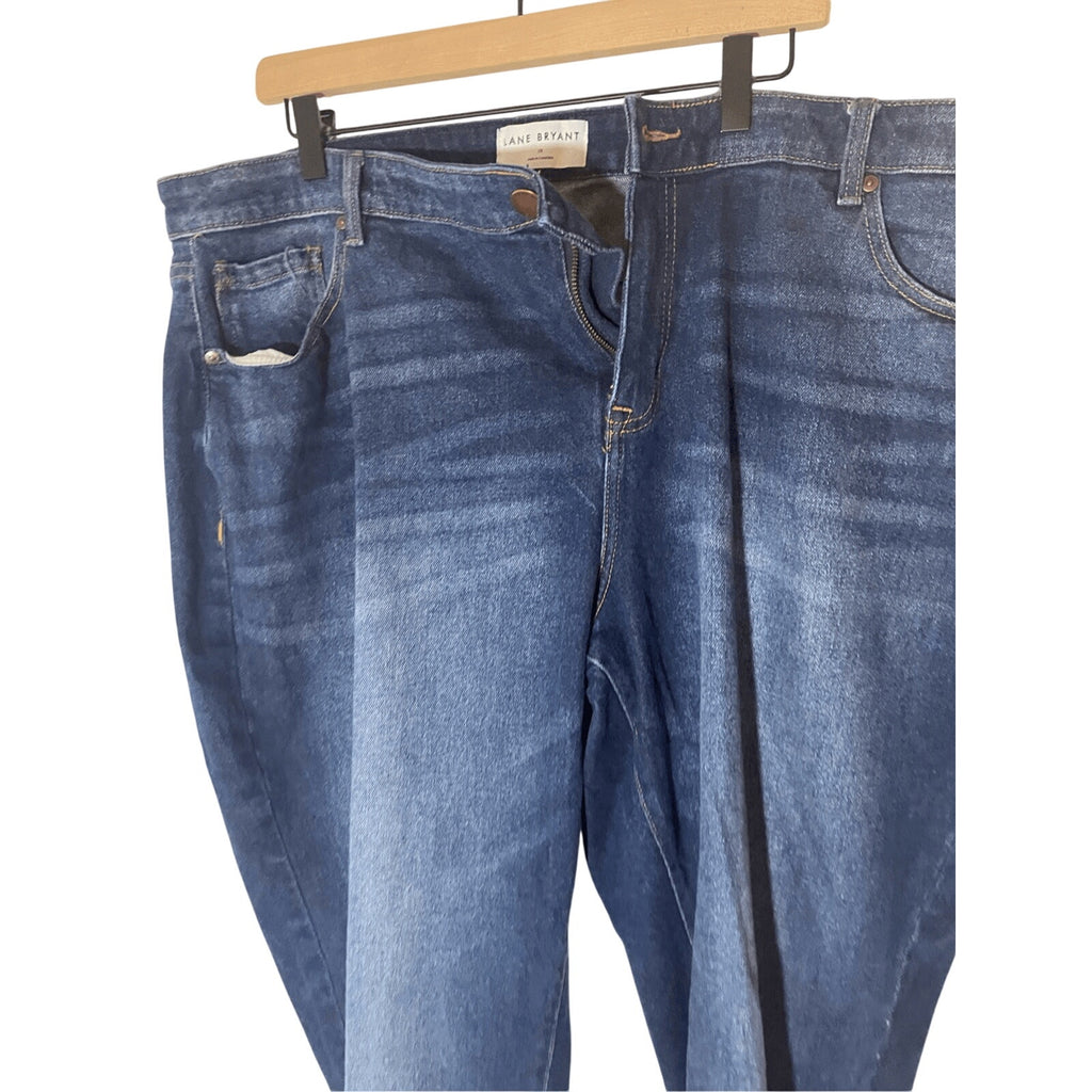 Lane Bryant Midrise Signature Fit Dark Wash Jeans Sz 20 Denim Plus Size Comfy
