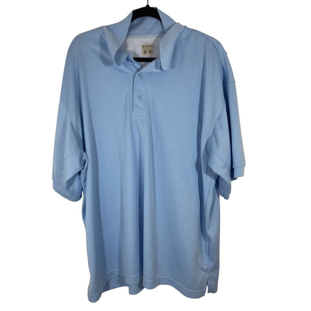 Men's Columbia PFG Button Up Polo Baby Blue XL Gorpcore Utility Fishing Outdoprs