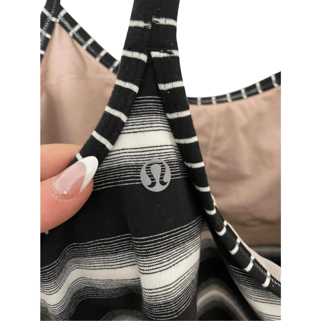 Lululemon Women's Striped Jailhouse Rock Tank Top SZ 8 Gym Pilates Athleisure