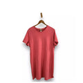 L.L. Bean Womens Easy Cotton Shift Dress Size PM Medium Pink Coral Short Sleeve
