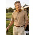 NWT Bobby Jones Collection Golf Polo Shirt Tan Textured Country Club Old Money L
