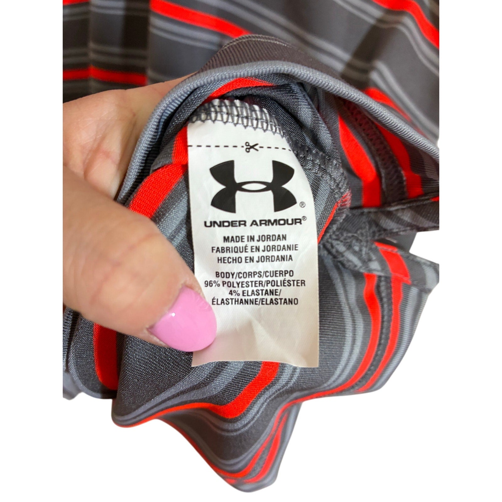 Under Armour HeatGear Polo Stripe Streetwear Golf Sportswear Country Club 2XL