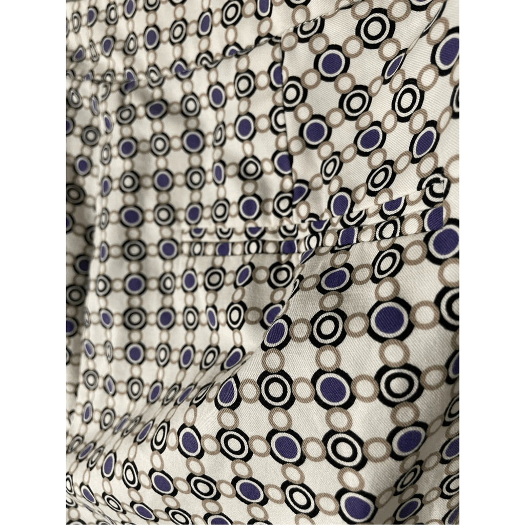 Dana Buchman Women's Retro White Novelty Print Cotton Pixie Dress Slacks