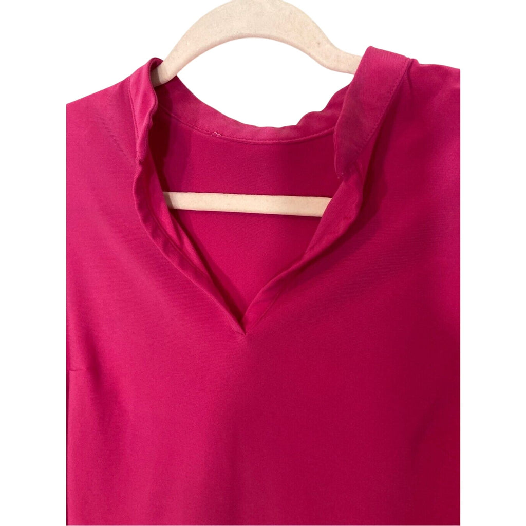 Y2K Pink Sleeveless Top Womens V Neck Fitted Blouse 90s Baby Tee Style