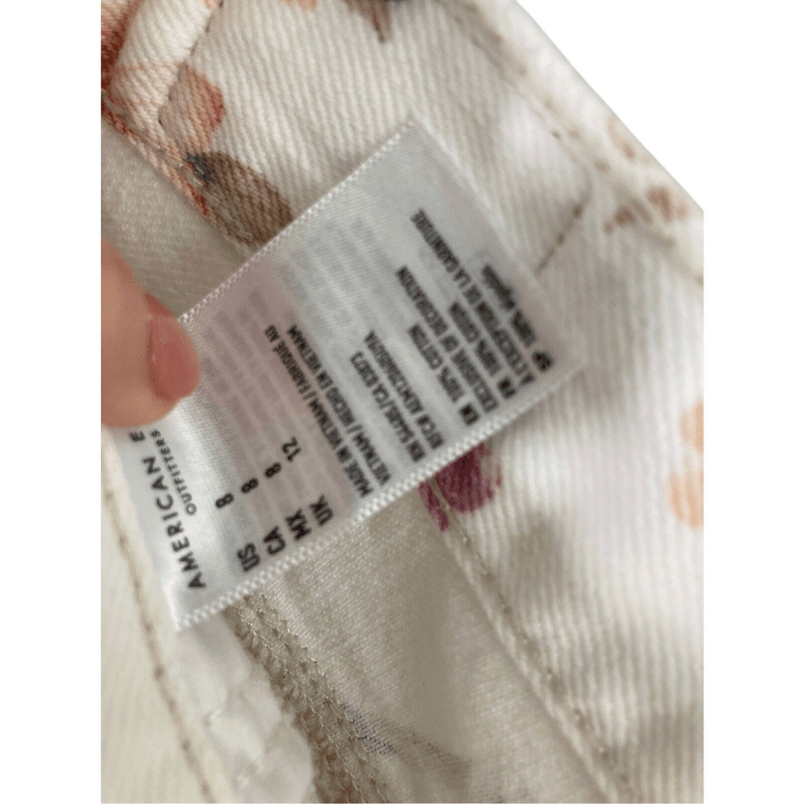 American Eagle Modest SZ 8 Mom Tumblr Floral Core Bloom Fairy Jeans