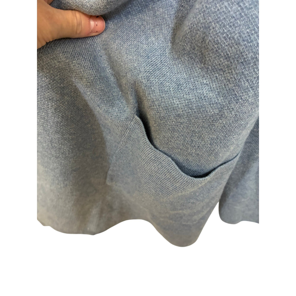 Jessica Simpson Women’s Medium Blue Midi Cardigan Sweater Longline Cozy Pockets