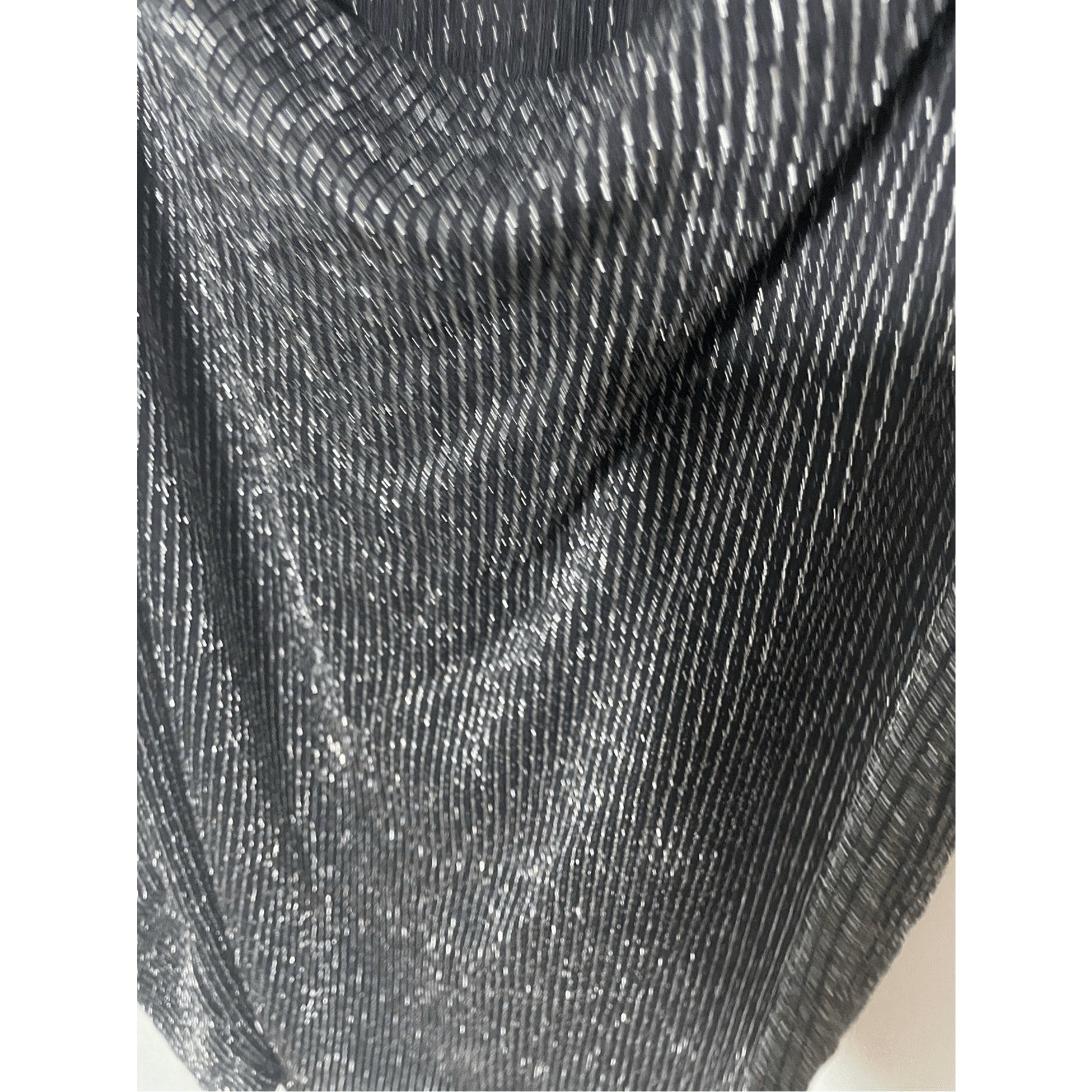See You Monday Dress Women Large Black Silver Metallic Cutou Bodycon Sleeveless