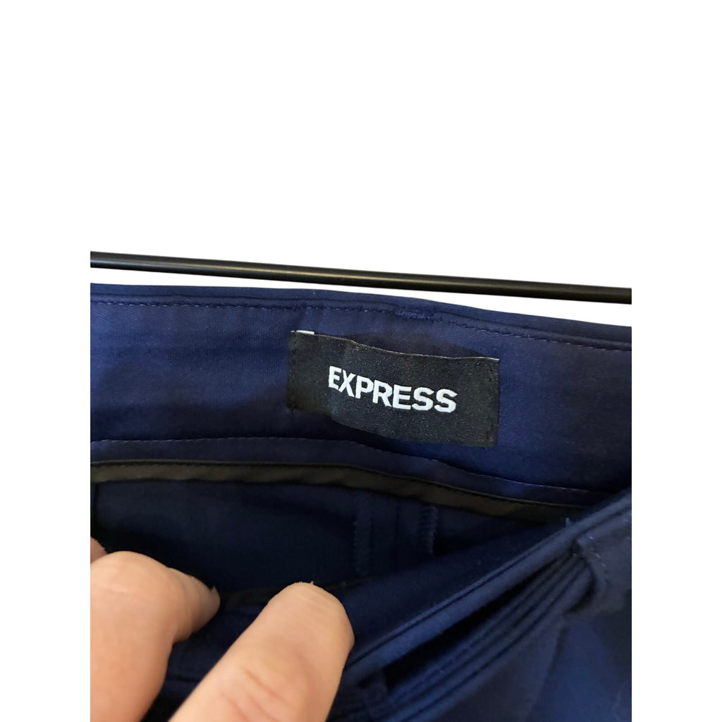Express Navy Belted Shorts Women’s 4 Shortie High Rise Coastal Tailored Preppy