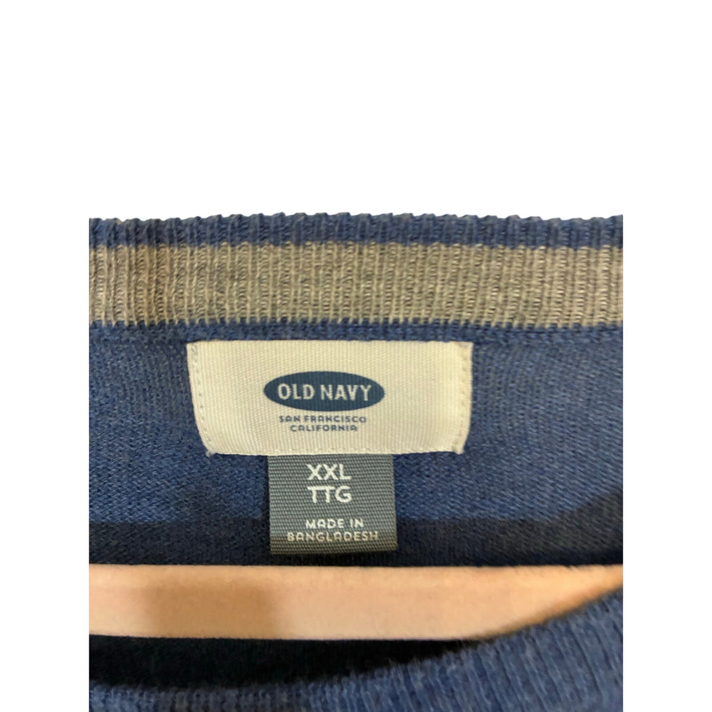 Old Navy Men's Blue Pullover Sweater Long Sleeve Crew Neck XXL/TTG Preppy