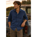 Joseph Abboud Cashmere Blend Plaid Button Down Shirt L Trucker Farmer Gorpcore