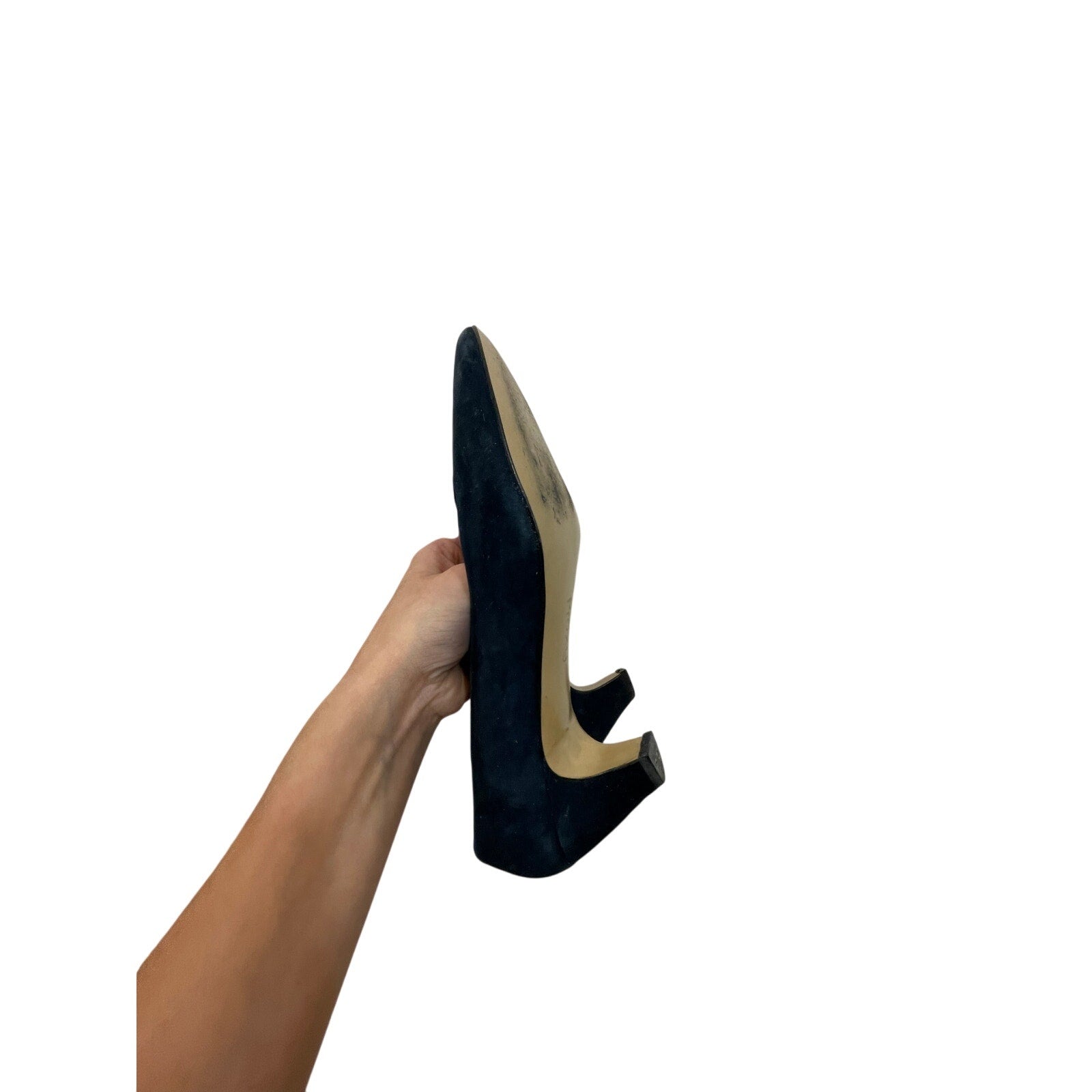 Vintage Proxy Women's Navy Velvet Dress Shoes Size 8 N Femme Retro 60's Kitten