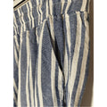 NWT Royalty for Me Large Casual Breton Striped Cotton Pants Wide Leg Trousers