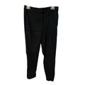 Ann Taylor Stretch Linen Black  Straight Leg Pants Sz 2 Office Minimalist Preppy