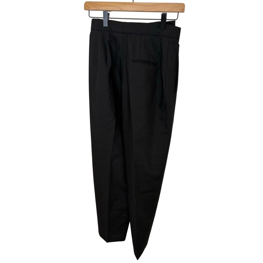 Vintage Liz Claiborne Wool Blend Trousers Women's Black High Rise Pleated Pants