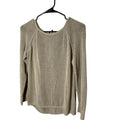 Lafayette 148 LagenLook Medium Neutral Linen Blend Woven Knit Long Sleeve