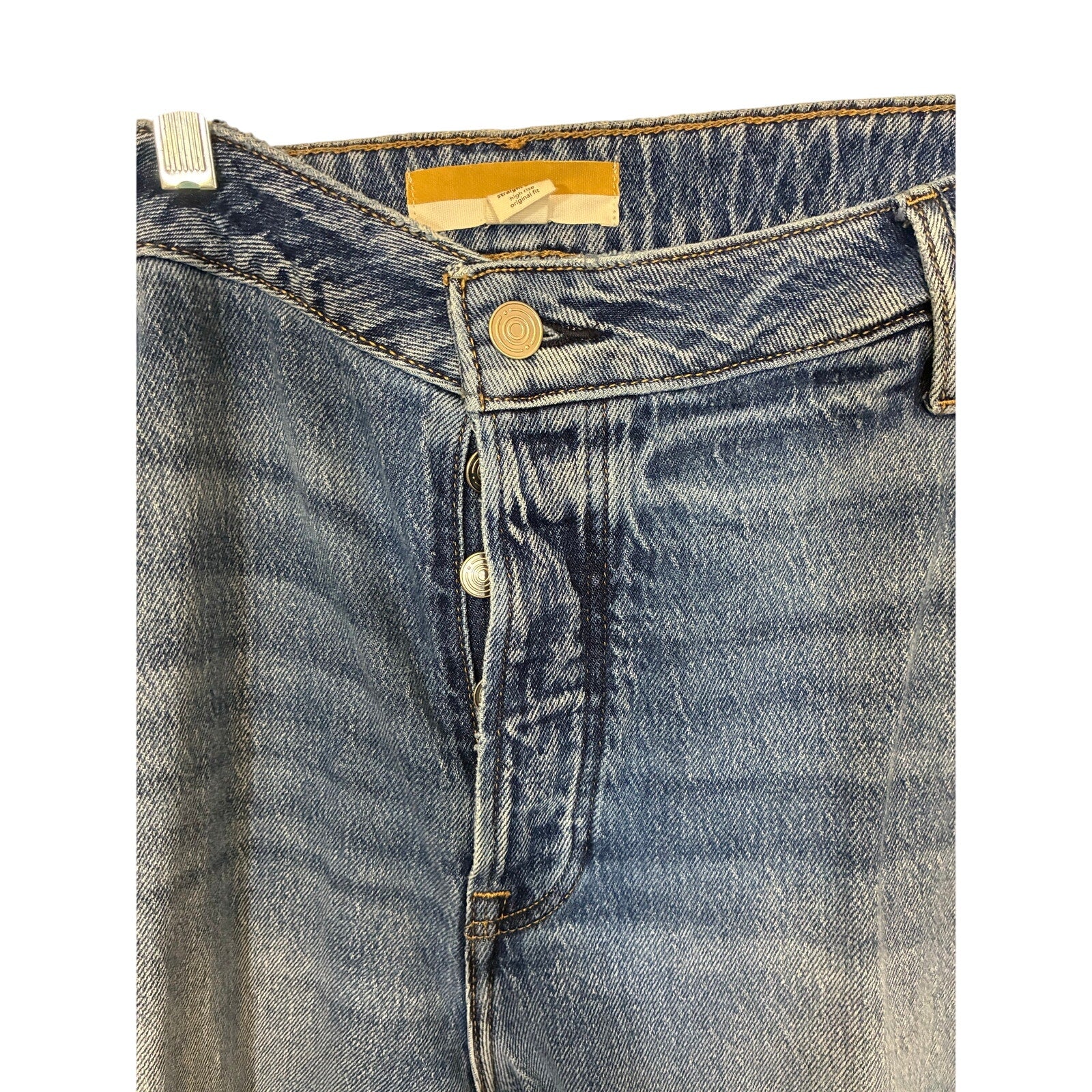 NWT 22W Maurice Dark Wash Distressed Cropped Skinny Jeans Casual Modest Normcore