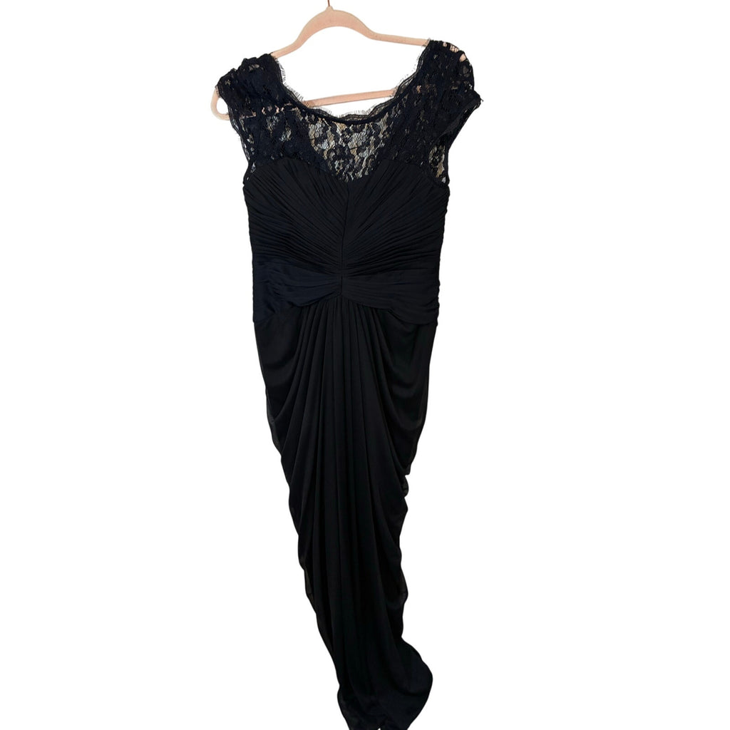Like a Glove Gown Adrianna Papell Black Evening Event Formal Glam Dress 8