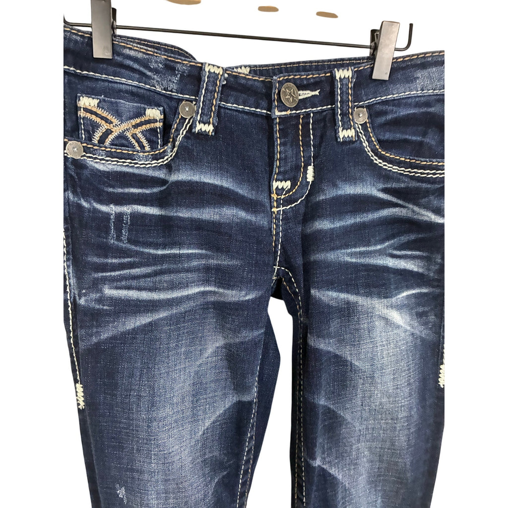Big Star Jenae Skinny Stretch Jeans Cowboy Rodeo Ranch Low Rise Denim Farmer