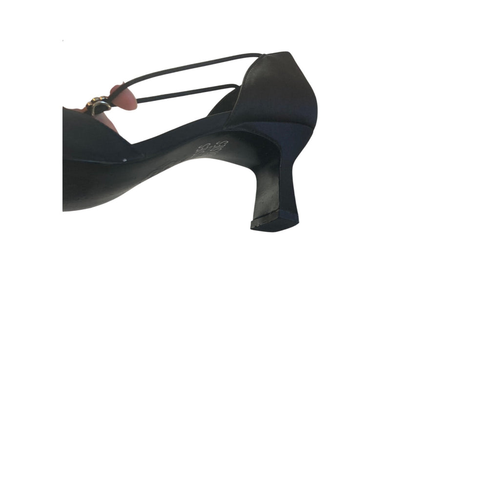Vintage Leather Dainty Mootsies Tootsies Black Y2K Square Toe Heels