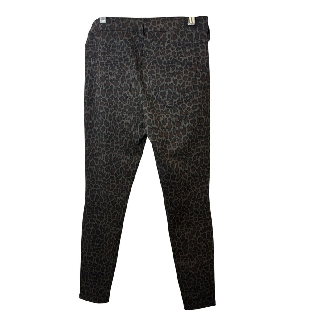 Liverpool Madonna Skinny Pants Black Cheetah Print Women’s 2 Mob Wife