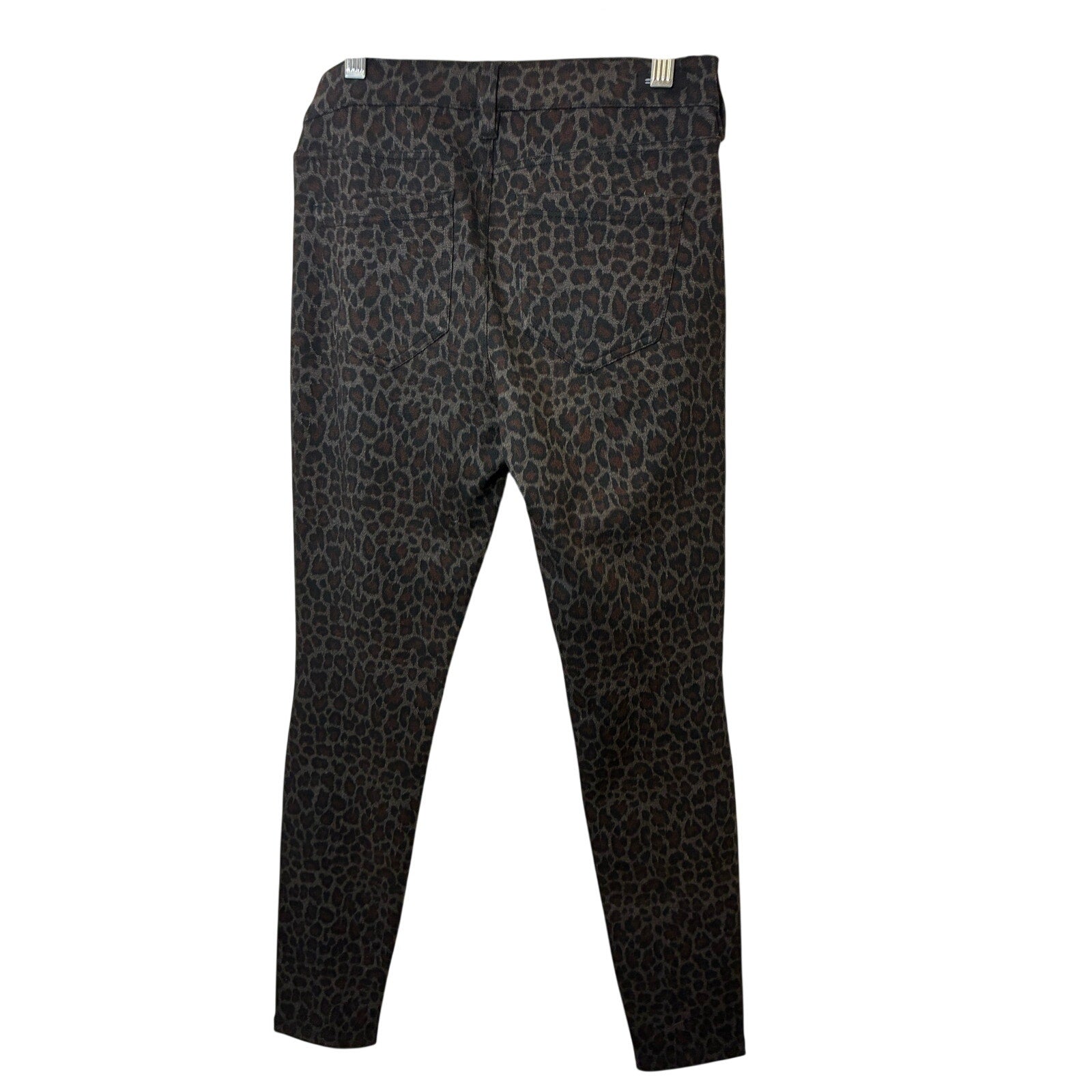 Liverpool Madonna Skinny Pants Black Cheetah Print Women’s 2 Mob Wife