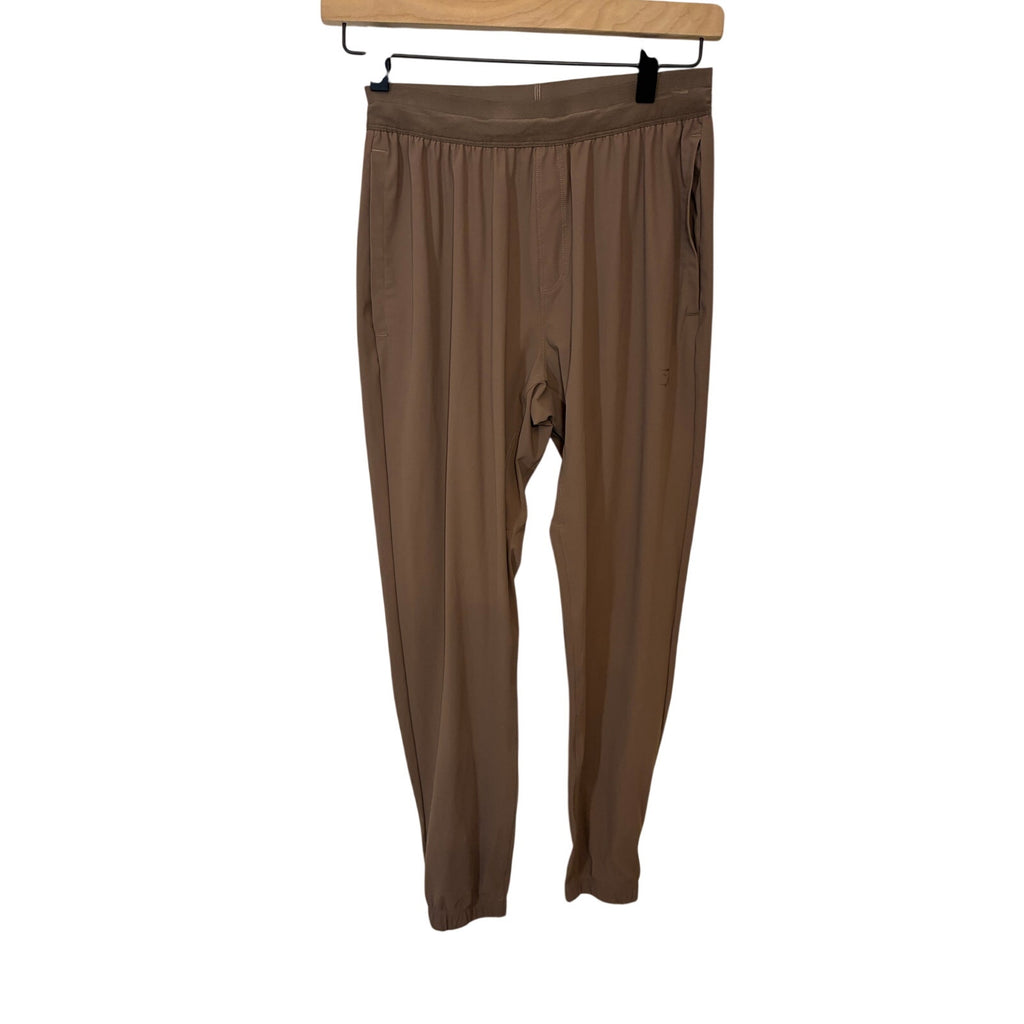 Gymshark Interlock Tech Joggers Taupe Womens S Athleisure Minimalist Gorpcore