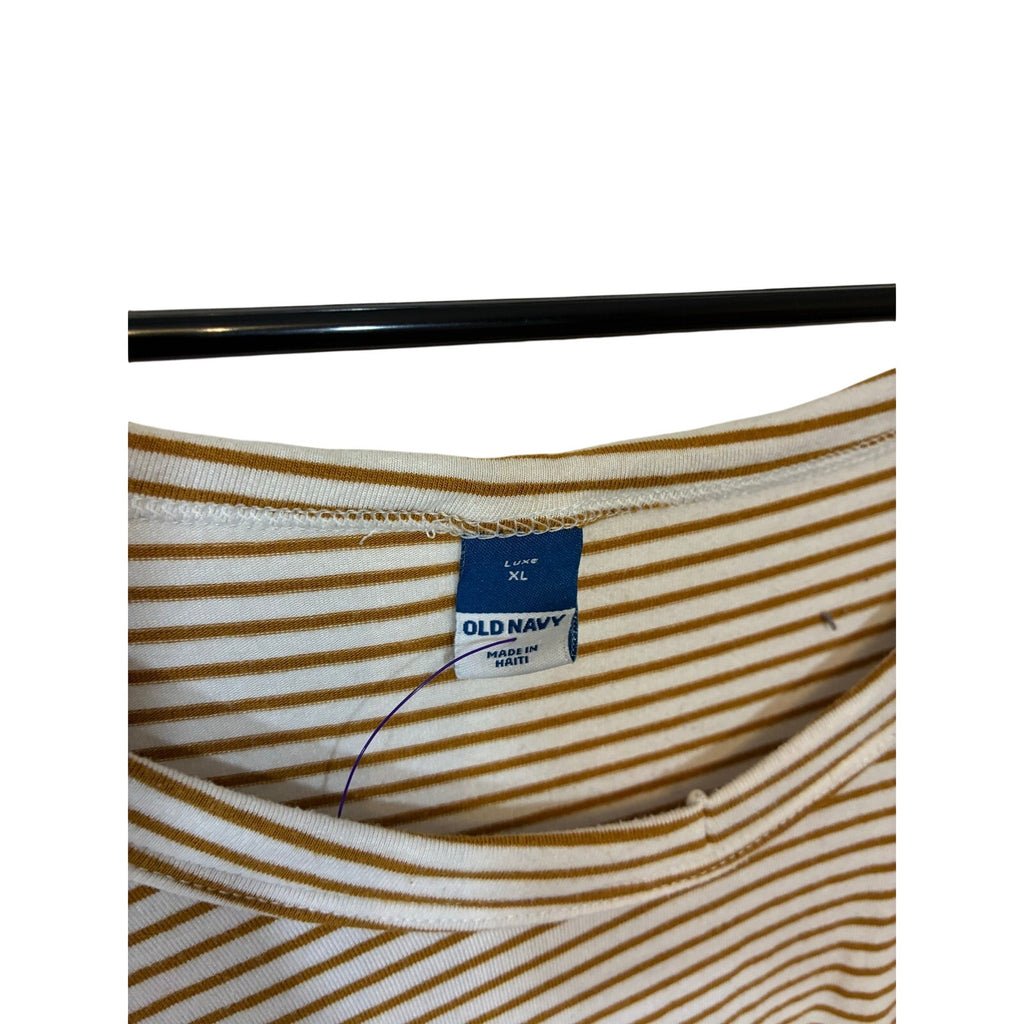 Old Navy Luxe Swing Tank Top Womens XL Striped Jersey Knit V-Neck Casual