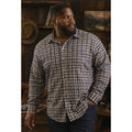Alex Cannon 2XL Plaid Flannel Shirt Men’s Blue Brown Heritage Western