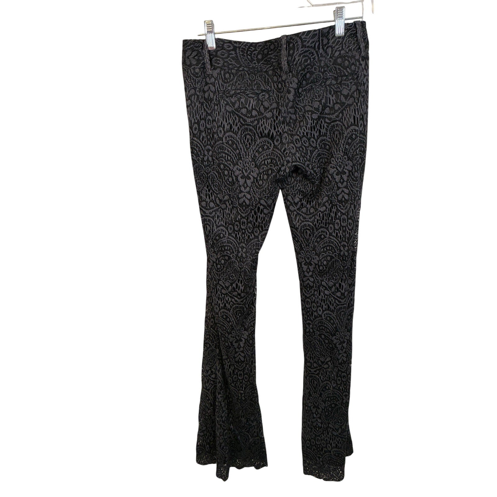 Y2K Georgie Women's Cowgirl Lace Grunge Low Rise Emo Goth Boho Flare Pants