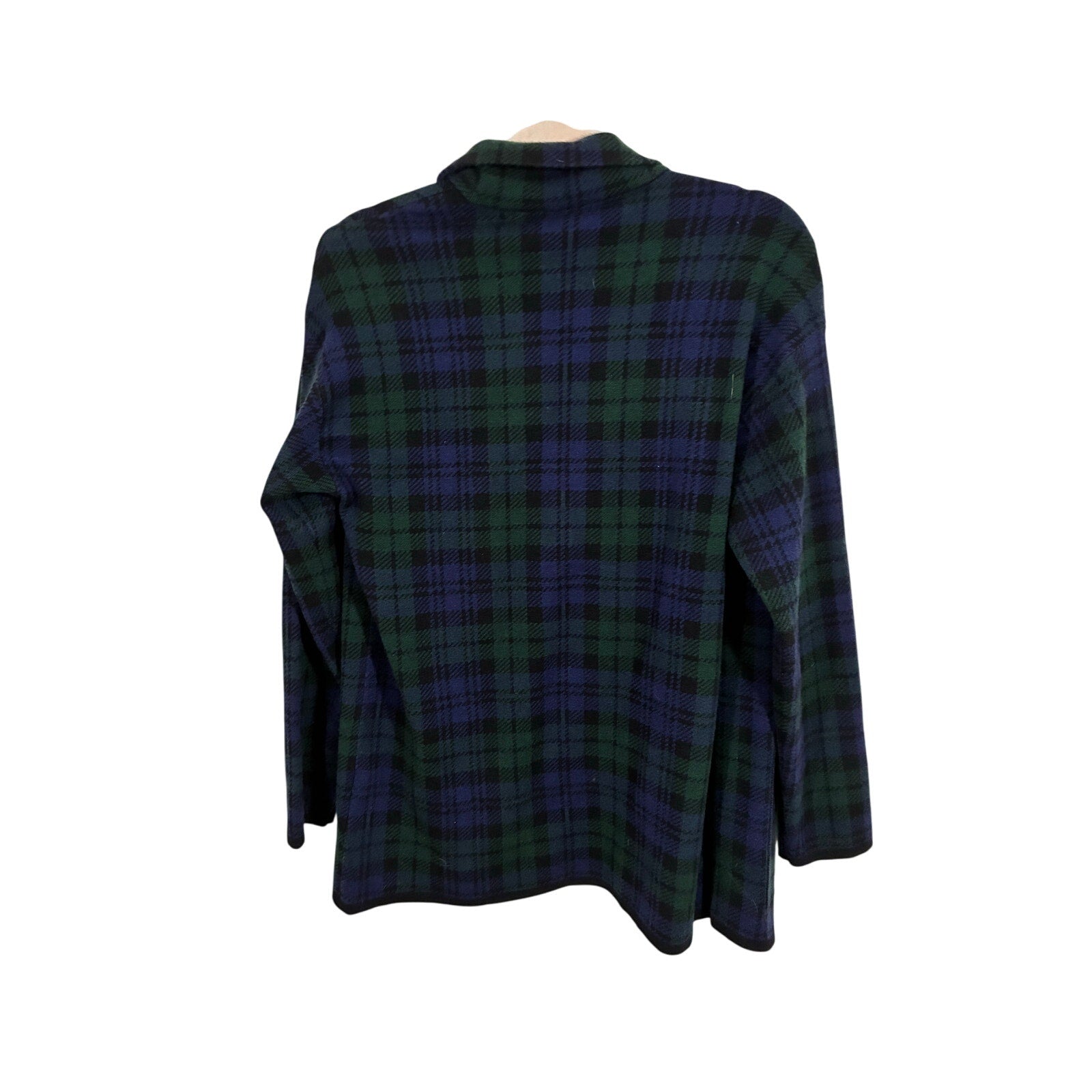 NWT Anne Klein Tartan Plaid Sweater Blazer Open Cardigan S Old Money Prep School